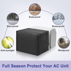 600D U Shaped Window Air Conditioner Cover for Midea U-Shaped AC, Luxiv Black…