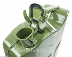 Lot(2) 2.5 Gallon 10L Jerry Can Gas Steel Tank Green Military NATO Style