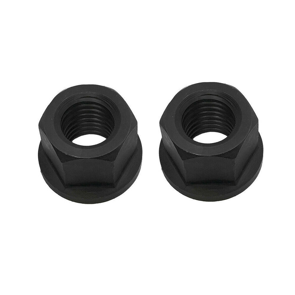 Set of 2 Pcs 5/16”-18 Thread Flange Nuts Heat Treated Steel, Black Oxide Finish