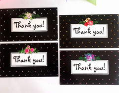 Thank You Business Cards for Small Business Variety Pack Flowers