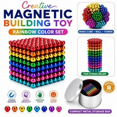 Adult 18+ 512Pcs 3MM Magnetic Beads Creative Building Desk Sculpture Metal Gift
