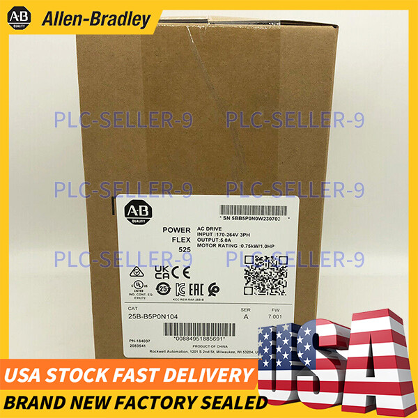 NEW ALLEN BRADLEY 25B-B5P0N104 Sealed PowerFlex 525 0.75KW(1HP) AC Drive