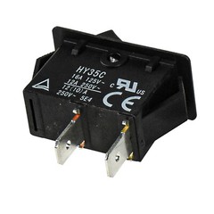 HQRP ON Off Rocker Switch 2-Prong 16A 125V for KEDU HY35C, Saw, Air Compressor