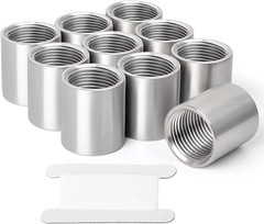 10PCS 304 Stainless Steel Cast Pipe Fitting, Coupling, 1/2″ X 1/2″ NPT Female Th
