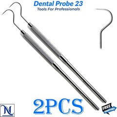 Dental Explorer Probe 23 Shepherd Hook Stainless Steel Diagnostic Tool
