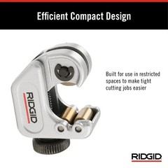 RIDGID 32975 Model 103 Close Quarters Tubing Cutter, 1/8-inch Small, Silver