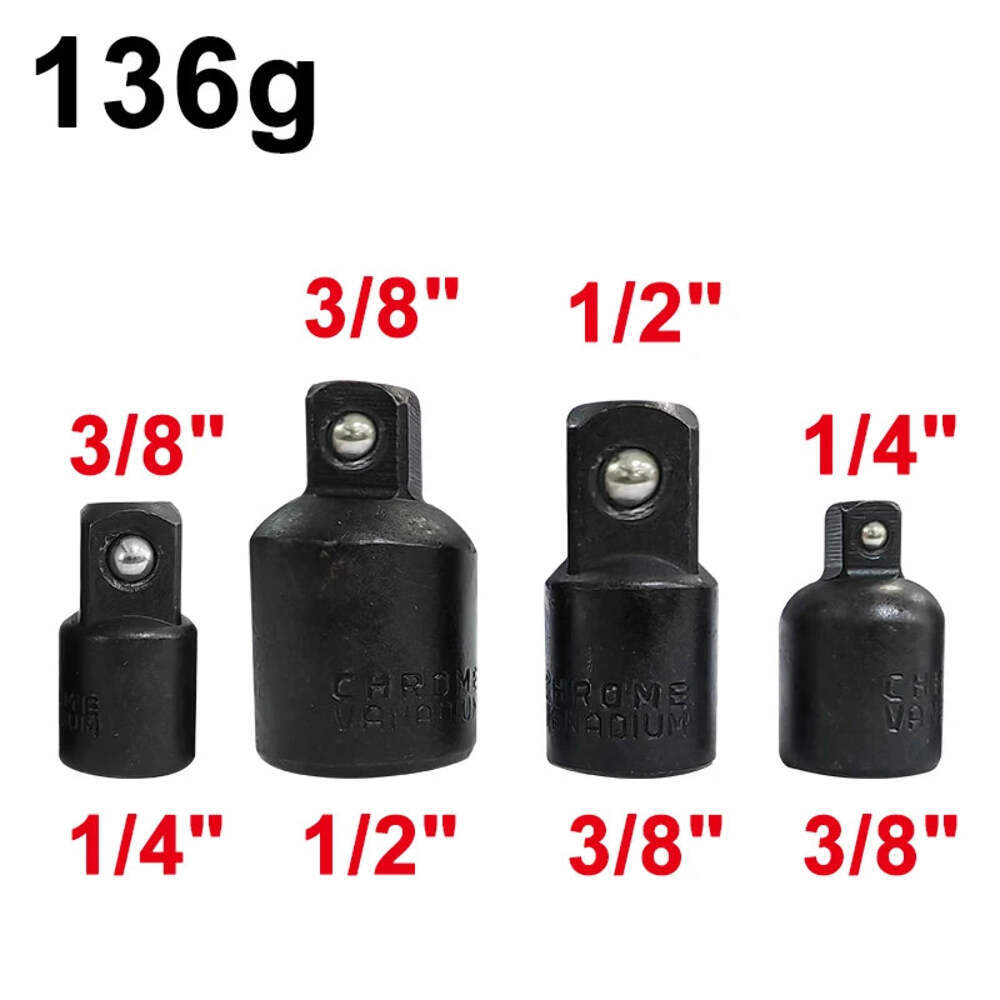 4pc Silver Black Variable Diameter Sleeve Square Sleeve Conversion Flying Head A