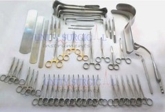 Basic Laparotomy Instruments 104 Pcs Surgery Set Medical Abdominal Gold