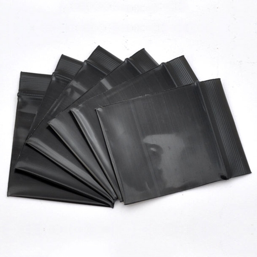100pc Two-Sided Black Soft Plastic Sealable QuickQlick™ Bags ~2.5x4in Outer Size