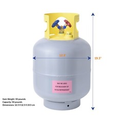 Refrigerant Recovery Reclaim Cylinder Tank – 50lb Pound 400 PSI NEW