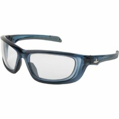 12 Pair MCR Safety USS Defense Safety Glasses Translucent Dark Blue Full Frame