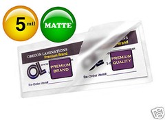 500/pack MATTE 2-3/8 x 8-1/2 Hot 5 Mil Large Bookmark Laminating Pouches
