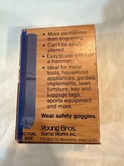 Young Bros Permanent Reusable Steel Stamps 1/8” 0-9