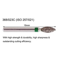 Dental Endo Diamond Burs FG Pointed Football 368/023C Coarse Grit High Speed
