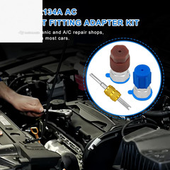 R12 to R134A Conversion Kit, AC Retrofit Fitting Adapter Kit,R12 R22 to R134A Hi