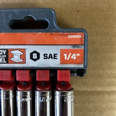 Crescent 10 Piece1/4″ Drive 6 Point Deep SAE Socket Set – One Size, No Color