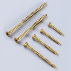x 4 in Multi-Purpose Wood Deck Screw for Interior and Exterior,Bugle Head,Gol…