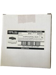AQUA PLUMB 1/2″ CPVC Slip Ball Valve Part # 8701 (10 Pack)