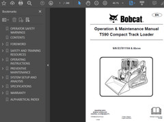 BOBCAT T590 COMPACT TRACK LOADER OPERATORS SERVICE REPAIR SHOP MANUAL PDF USB