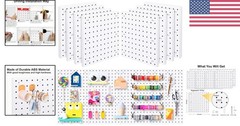 8Pcs White Pegboard Panels with Mounting Kits for Easy Installation and Storage
