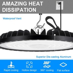 8 Pack 200W UFO Led High Bay Light Factory Commercial Warehouse Industrial Shop