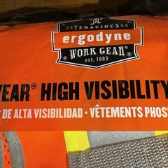 Ergodyne GloWear Safety Vest 2XL/3XL 8254HDZ Hi Visible Sleeveless ANSI Class R2