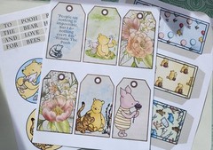 Junk Journal Booklet “WINNIE THE POOH” Retro Classic Storybook Style LG 9×6 40p