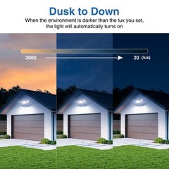 200W Motion Sensor Outdoor Lights, 20000LM LED Flood Lights Outdoor, Wired Se…