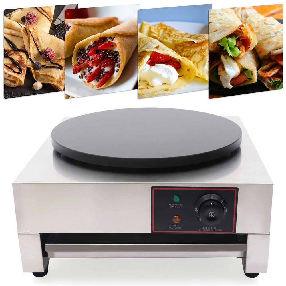 1700W 16″ Commercial Electric Crepe Maker Pancake Baking Hot Plate Crepe Machine