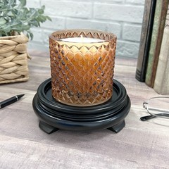 Plymor Black Round Wood Veneer Footed Display Base, 5.5″ W x 5.5″ D x 1.375″ H