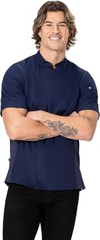 Men’s Chef Coat Polycotton Lightweight Zipper Long Sleeve Work Uniform