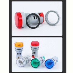 2//4/8X AC60-500V 22MM LED Voltmeter Voltage Meter Indicator Pilot Light New DIY