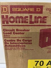 Breaker Box Panel 70 Amp 2-Space 4-Circuit Indoor Main Lug Load Center Bolt On