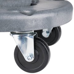 Trash Can Dolly Heavy-duty | 5 Caster | 460 Lb Capacity | 18″ Gray