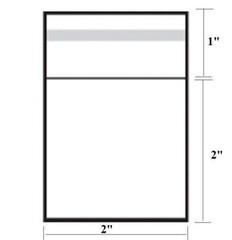2 ½” X 5″ Clear Poly Bags w/Self-seal Lip and Tape 1.5 mil Pack USA SELLER