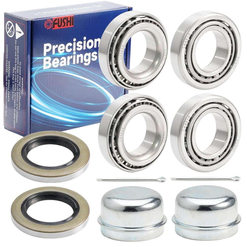 1-1/16” Axles Trailer Wheel Hub Bearings Kit L44649/L44610 | ID 1.0625″, OD