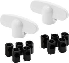 Diecast Zinc T-Handle Window Operator – 1-1/8″ x 2-3/8″, Easy Install, 2 Pack