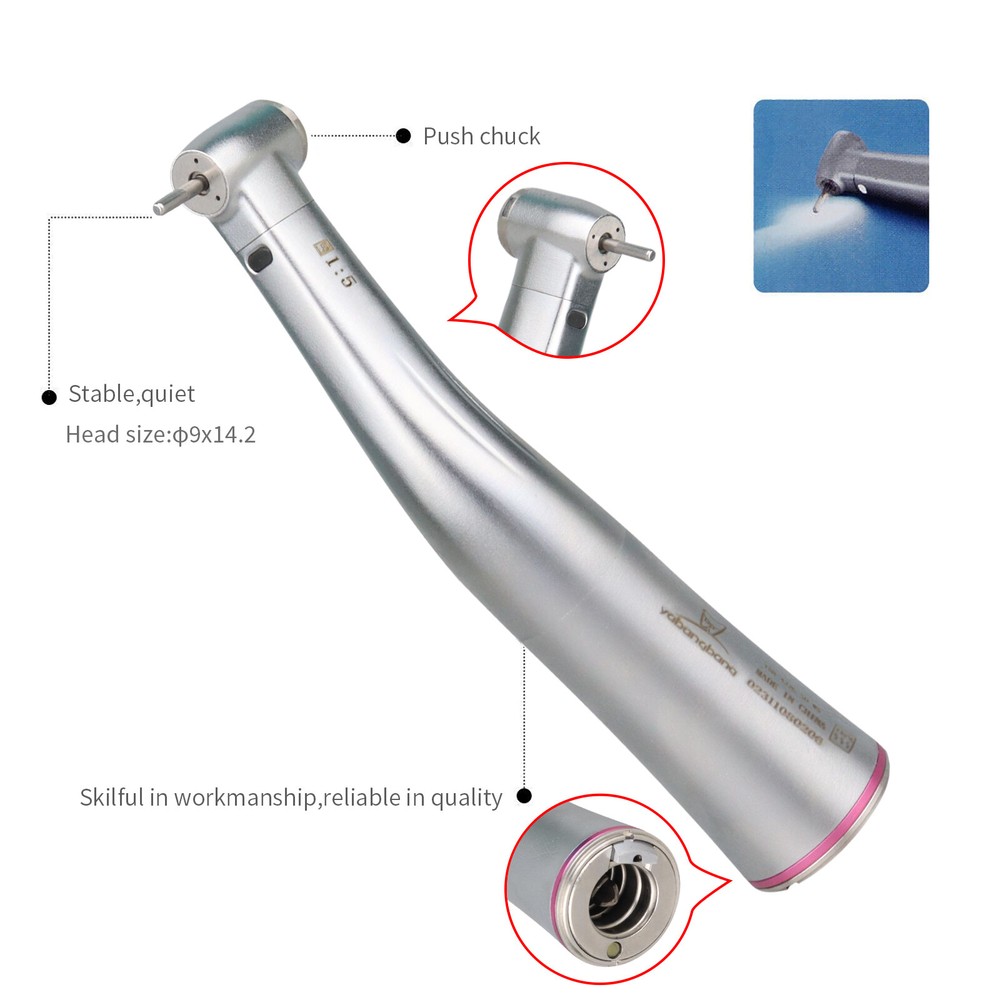 1pc Dental 1:5 Increasing LED Fiber Optic Contra Angle Handpiece Fit NSK X95L