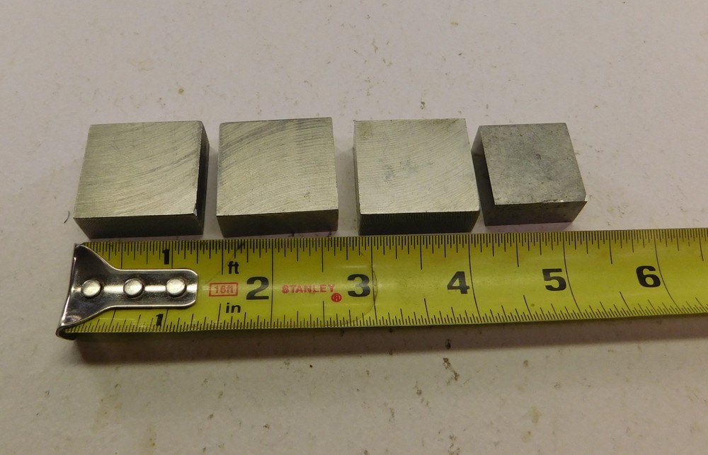4 Machinist Tool Bit Setup Blocks. New, Cobalt. 1 1/8″ W x 1/2″ H x 1 1/4″ L &1″