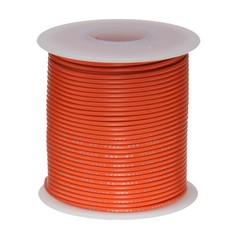24 AWG Gauge Stranded Hook Up Wire Orange 100 ft 0.0201″ UL1007 300 Volts