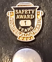Vintage Winnipeg Transit Hole Ticket Punch B-V Leather Case Safety Award 1 Years