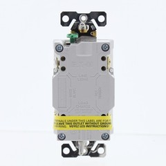 Eaton White Tamp Weather Resistant GFCI Self Test Outlet 15A 125V 5-15 TWRSGF15W