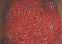 QTY50 CAPLUGS 3/16 – 1/4 OD 1/8 – 5/32 ID RED PLASTIC TAPERED CAP COVER PLUG T-0