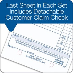 Adams Repair Order Book, 3-Part 50 Count (Pack of 1), White/White/White