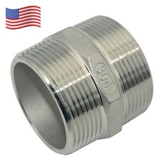 2-1/2″ in Pipe Fitting Hex Nipple NPT 304 Stainless Steel Male to Male connector