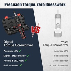 VANPO Digital Torque Screwdriver 2.65 53.10 in lb 0.3 6Nm