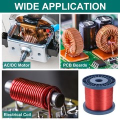 38 AWG Magnet Wire, 38 Gauge 48 oz Enameled Copper Wire, 155C(311F) Red