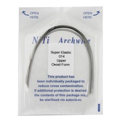 100pc Orthodontic Arch Wire Niti Stainless Steel Round Rectangular Ovoid Natural