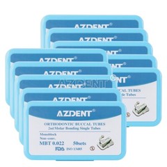 AZDENT 50set Dental Orthodontic Monoblock Buccal Tube Roth/MBT 022 1st 2nd Molar