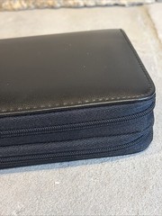 Vintage Enzo Baglioni Planner Binder Wallet With Pages Black Y2K Full Zip *READ*